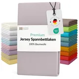 Carpe Sonno Spannbettlaken Jersey 90 x 200 - 100 x 200 - 140 x 200 - 160 x 200 - 180 x 200 - 200 x 200 cm silber