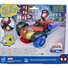 Hasbro Marvel Spidey and His Amazing Friends Leuchtender Techno-Racer, Spielzeug mit Lichtern und Geräuschen, ab 3 Jahren