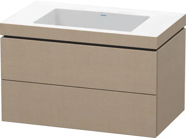 Duravit Möbelset c-shaped Set wandhängend wandhängend „L-Cube“ 80 × 50 × 48 cm in Leinen