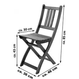 SAM Outillage Balkonmöbel Set 3tlg Akazie Klapptisch 60 x 60 cm BLOOM