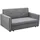 Homcom Schlafsofa 2-Sitzer Sofa mit Stauraum, Rückenkissen, Grau,