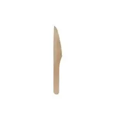 Bio Holz-Messer 16,5 cm | FSC® Nachhaltig & Plastikfrei | 100 Stück
