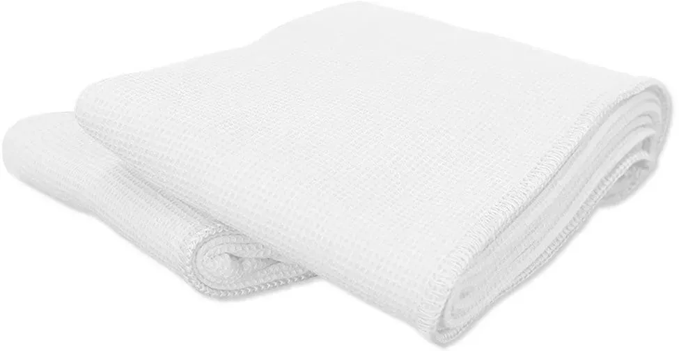 BettwarenShop Piqué Baumwolldecke Tagesdecke 220x240 cm | weiss - weiß