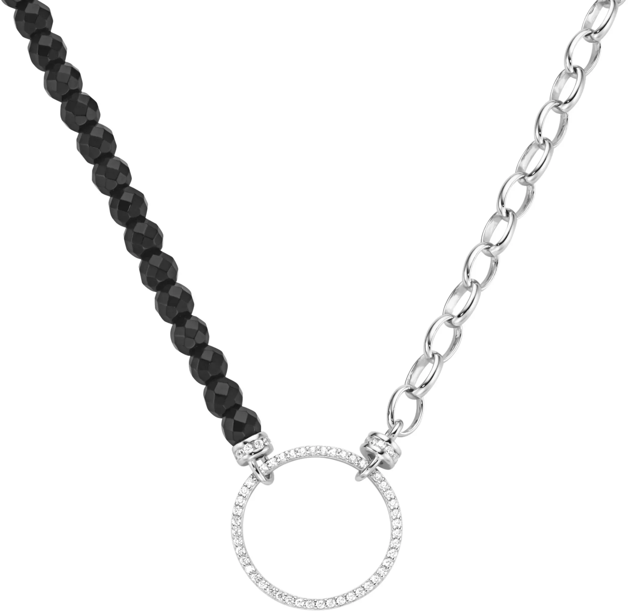 GIORGIO MARTELLO MILANO Collier »Collier mit Ziersteinen, Silber 925« GIORGIO MARTELLO MILANO Silber