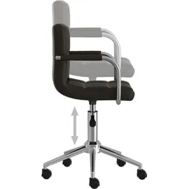 vidaXL Bürostuhl Kunstleder Schwarz