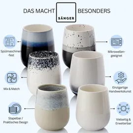 sänger Cappuccinobecher 0,41 l Mehrfarbig 6 St.