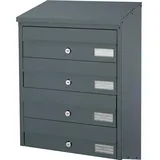 SafePost SafePost, Briefkasten, Briefkastenanlage 4-Fach BDL914 Anthrazit