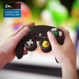 CSL Nintendo-Controller Gamepad schwarz GameCube / Wii