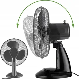 u-smiler 28 cm Tischventilator Schwarz