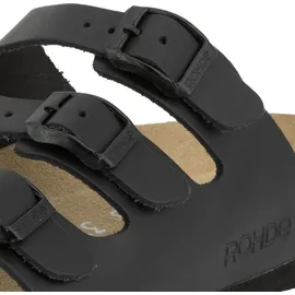 ROHDE Pantoletten Pantoletten Leder - schwarz, - 43