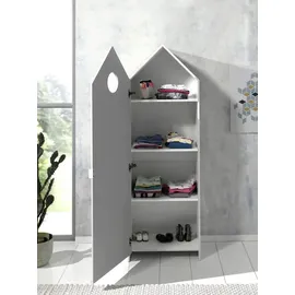 Vipack Kinderkleiderschrank Casami 57,6 x 171,3 x 37 cm Holzwerkstoff grün-weiß
