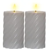Star Trading LED Kerzen mit Timerfunktion 2 St. grau