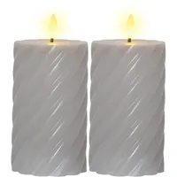 Star Trading LED Kerzen mit Timerfunktion 2 St. grau