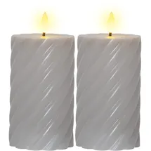 Star Trading LED Kerzen mit Timerfunktion 2 St. grau