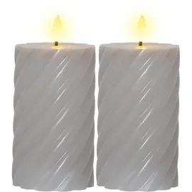 Star Trading LED Kerzen mit Timerfunktion 2 St. grau