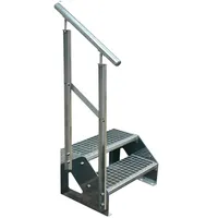 Kaminbau Mierzwa Treppe Freistehend 2 Stufen 44 x 60 x 38 cm Edelstahl