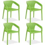 Homestyle4u Gartenstuhl 6er Set in Weiß 2696
