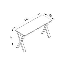 Möbel Kraft Xona 140 x 76 x 76 cm weiß