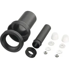Haas + Sohn Haas Wand WC-Anschlussgarnitur 3287 DN90/110 Toilette, Dichtung, 180mm, schwarz