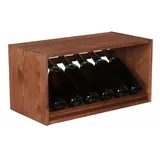 Proregal Modulares Weinregal Vincellar Mod HxBxT 30 x 60 x 30 cm Schräg Modul Für 6 Flaschen Massives Kiefernholz Braun Geölt