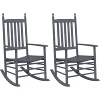 vidaXL Schaukelstuhl 63,1 x 119,6 x 108 cm grau 2 St.