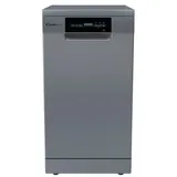 Candy Brava CDPH 2D947X, Freistehend, Single (45 cm breit), Edelstahl, Schwarz, Zusammenklappbar, Doppel - Silber/Schwarz