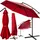Kingsleeve Ampelschirm Ø 300 cm Rot