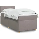 vidaXL Boxspringbett 180 x 200 cm Taupe