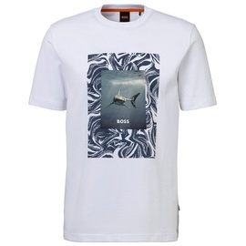 Boss T-Shirt 'Te_Tucan', - Dunkelgrau,Weiß,Dunkelblau - M