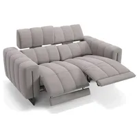 Sofanella 2-Sitzer Stoff VENETO, Relaxsofa, Designsofa, Designer Couch, Italienisches Sofa, 2er Sofa grau