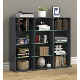 VCM Bücherregal 40 x 30 x 180 cm Schwarz