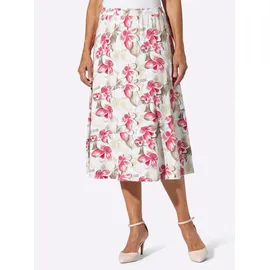 Lady A-Linien-Rock Damen Floral Beige 40