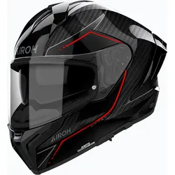 Airoh Matryx Carbon Stylish, Integralhelm - Schwarz/Rot - M