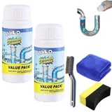 Vollstern Abflussreiniger, Abflussreiniger Schaum, Rohrreiniger Schaum, Abfluss Reiniger, Rohrreiniger Drain Cleaner für Badewanne, Waschbecken, Toiletten (2 Stück(220g))