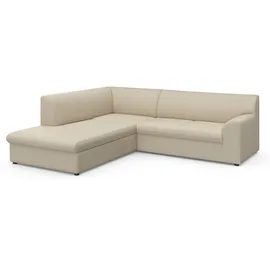 DOMO collection Ecksofa DOMO COLLECTION "Topper zeitlos elegant, kompakte StellmaßeL-Form", beige (creme), B:237cm H:78cm T:200cm, Sofas, Ecksofa, mit Ottomane, wahlweise mit Schlaffunktion
