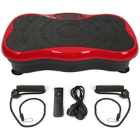 Vibrationsplatte Bluetooth LCD Fitness Abnehmen Fitnessgeräte Oszillierende Trainingsplattform.Schwarz-rot