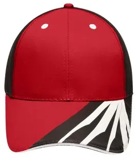 Workwear Cap MB6574, rot/schwarz/weiß, Einheitsgröße - rot/schwarz