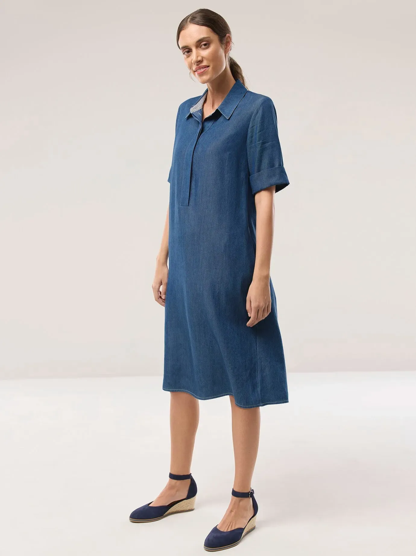 Walbusch Damen Tencelkleid Blau