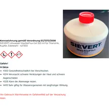 Sievert Lötwasser MaxSieFlux Gel 320ml f.Titanzink,Kupfer,VA