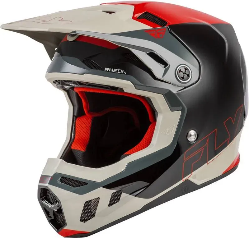 Fly Racing Formula Cc Glide Helm Schwarzrotgrau - S