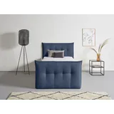 Home Affaire Boxbett HOME AFFAIRE "Kederleicht", blau, B:155cm L:226cm, Komplettbetten, Boxspringbett, inklusive Fußteil, Bettkasten & Topper, in 4 Breiten und 2 Härtegraden