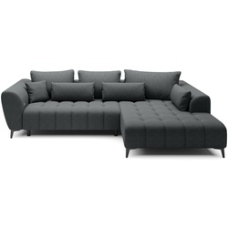 Ecksofa Garay Stoff Stahlgrau