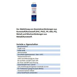 Fermit Kunststoff-Gewindedicht 100 g Tube
