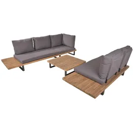 deluke CECILE Loungeset 4-tlg. schwarz