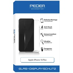 PEDEA 50170103, Apple, iPhone 16 Plus, Tropfsicher, Kratzresistent, Schockresist