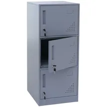 Mendler HWC-P63 Spind 90 x 38 x 45 cm Grau