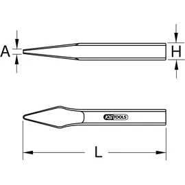 KS Tools BRONZEplus Kreuzmeißel, 150mm