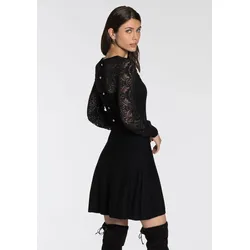 Strickkleid, für besondere Anlässe, kurzes Kleid, taillierter Schnitt, Gr. 40 - N-Gr, schwarz, , 56854158-40 N-Gr