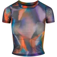 URBAN CLASSICS Aop Mesh Kurzarmhemd - Multicolor Reflection -
