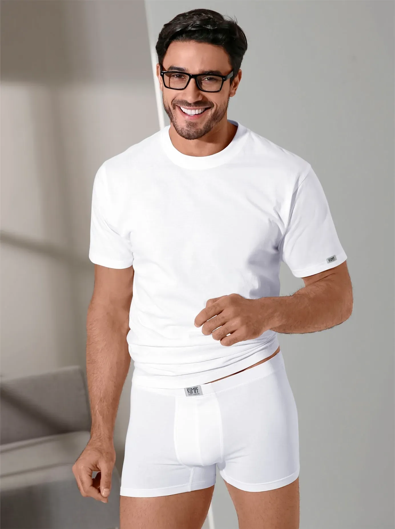 Panty KUMPF, Herren, Gr. 5, 2 Stk., weiß (2 stück weiß), 95% Baumwolle, 5% Elasthan, Unterhosen Panty